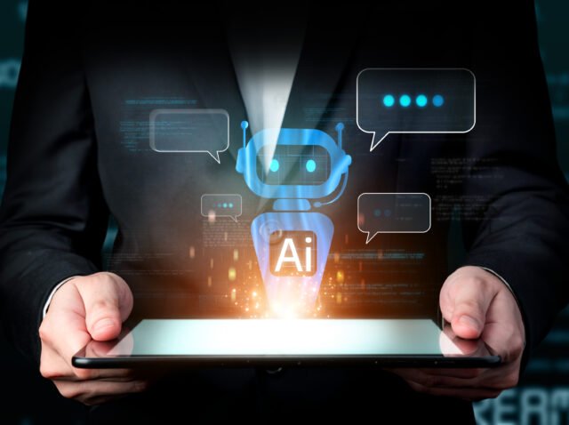 Human interact with AI artificial intelligence virtual assistant FaaS